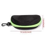 Protective glasses case, model C01NV, black - green color